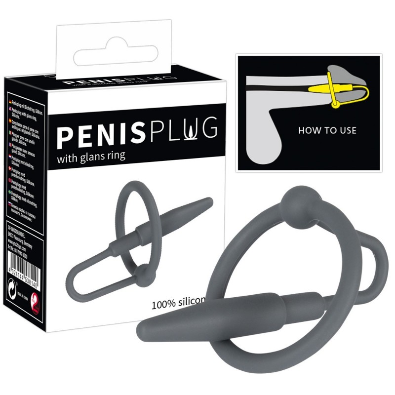 Tige a Uretre avec Anneau pour Gland Penis Plug