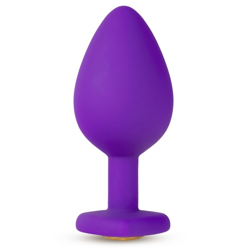 Plug en Silicone Violet et Strass Coeur M