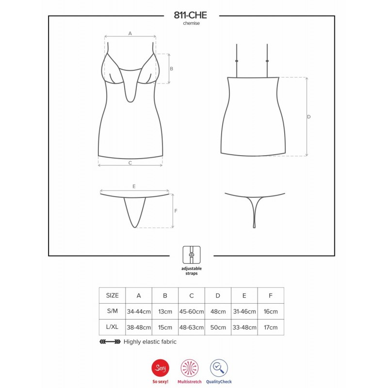 Nuisette et String 811-CHE-1 S-M