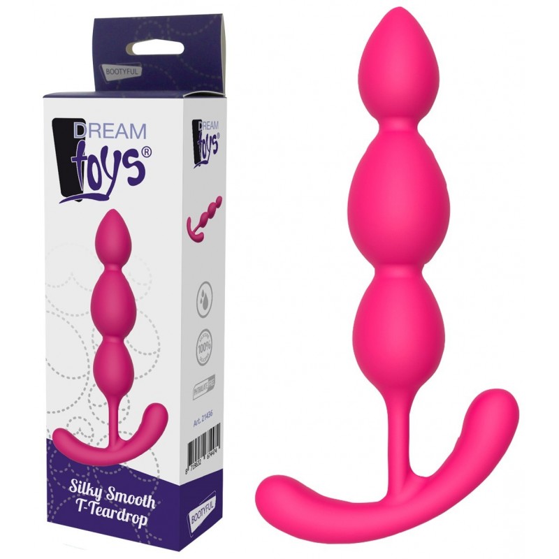 Chapelet Anal en Silicone T-Teardrop