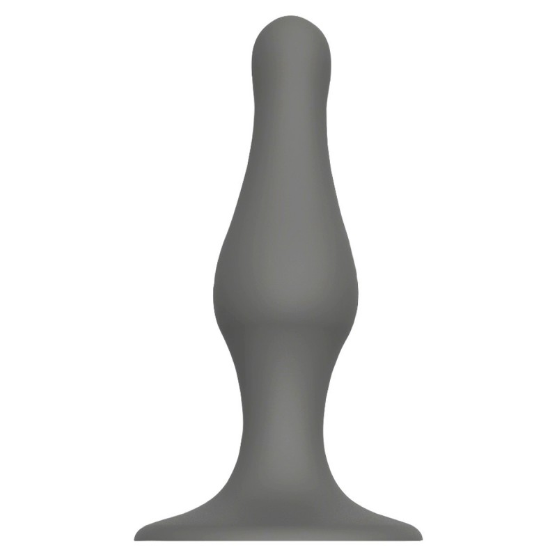 Plug Anal gris en Silicone Chekky Love 13,5 cm