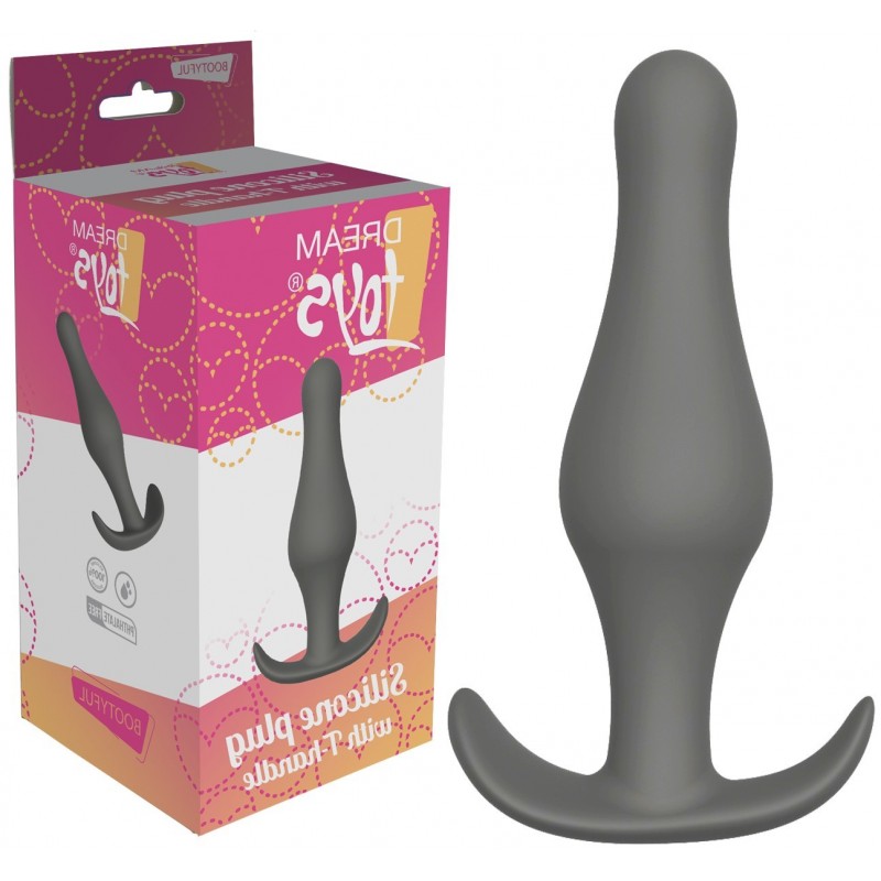 Plug T-Handle en Silicone Gris Cheeky Love 13 cm