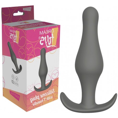 Plug T-Handle en Silicone Gris Cheeky Love 13 cm