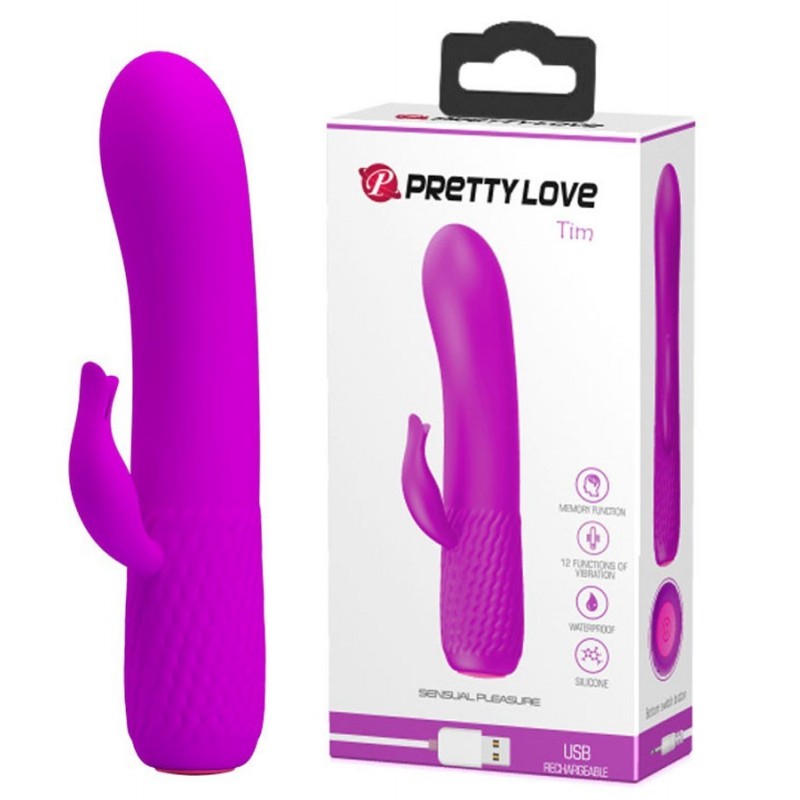 Vibromasseur Rechargeable Tim Violet en Silicone