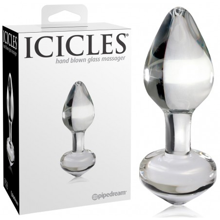 Gode anal en verre transparent Icicles No 44