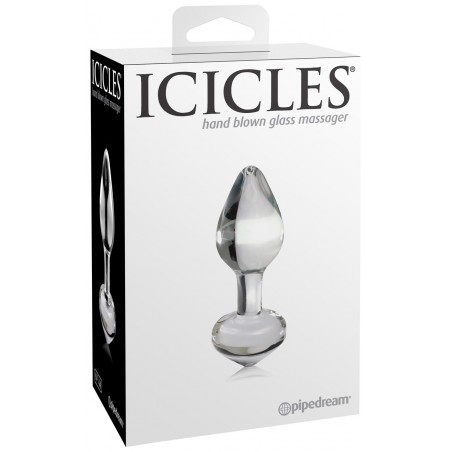 Gode anal en verre transparent Icicles No 44