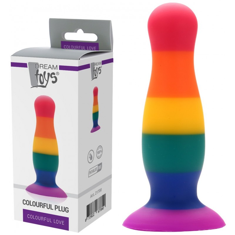 Plug Anal Avec Ventouse Pride Colourful M