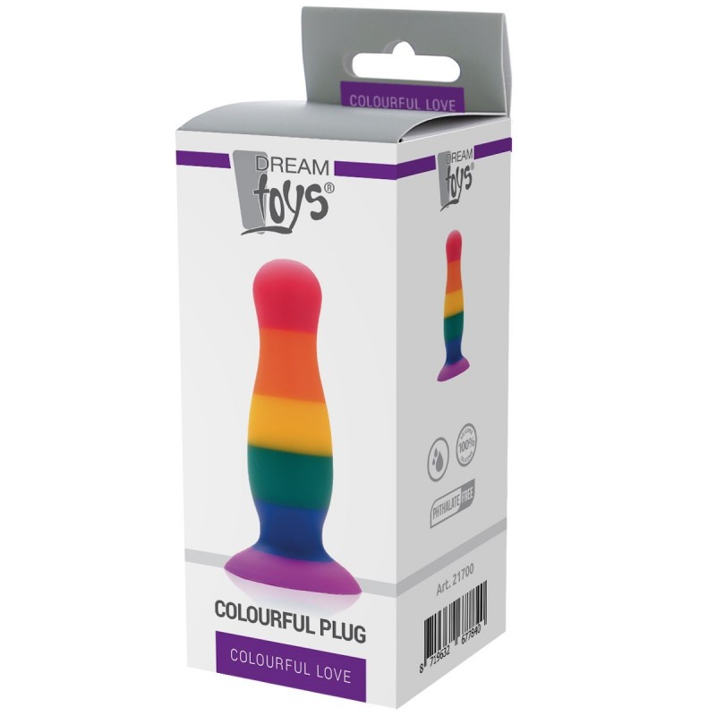 Plug Anal Avec Ventouse Pride Colourful M