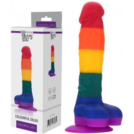 Gode Ventouse Réaliste Pride Colourful 17,5 cm