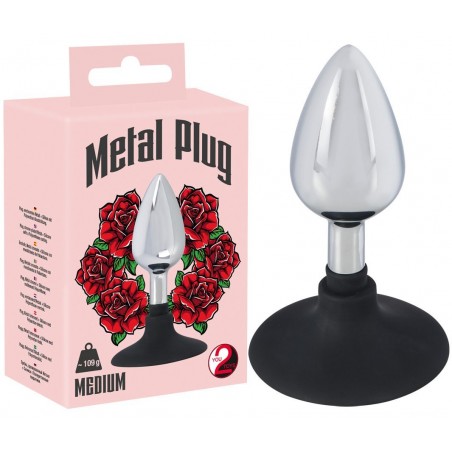 Plug avec Ventouse et Métal & Silicone Medium