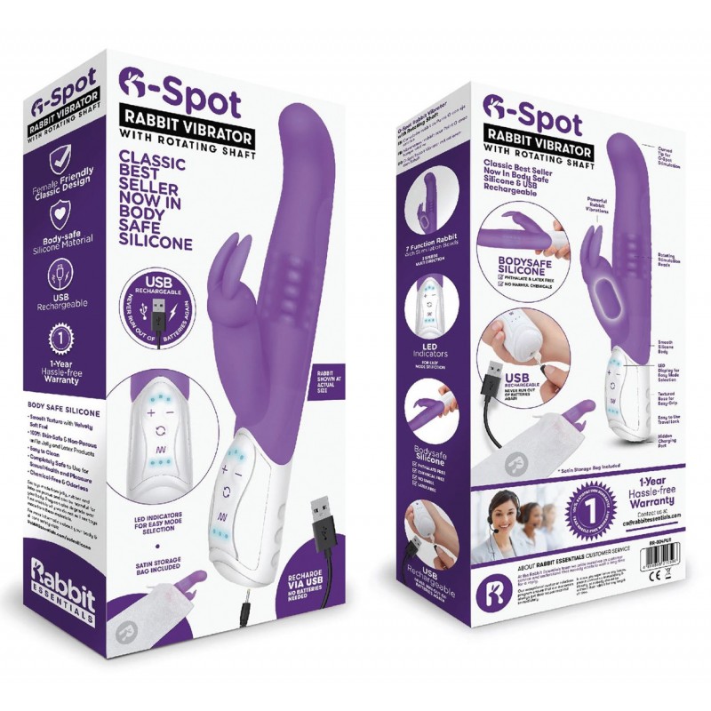 Vibromasseur USB Rabbit G-Spot Violet