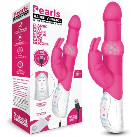 Vibromasseur USB Rabbit Pearls Violet