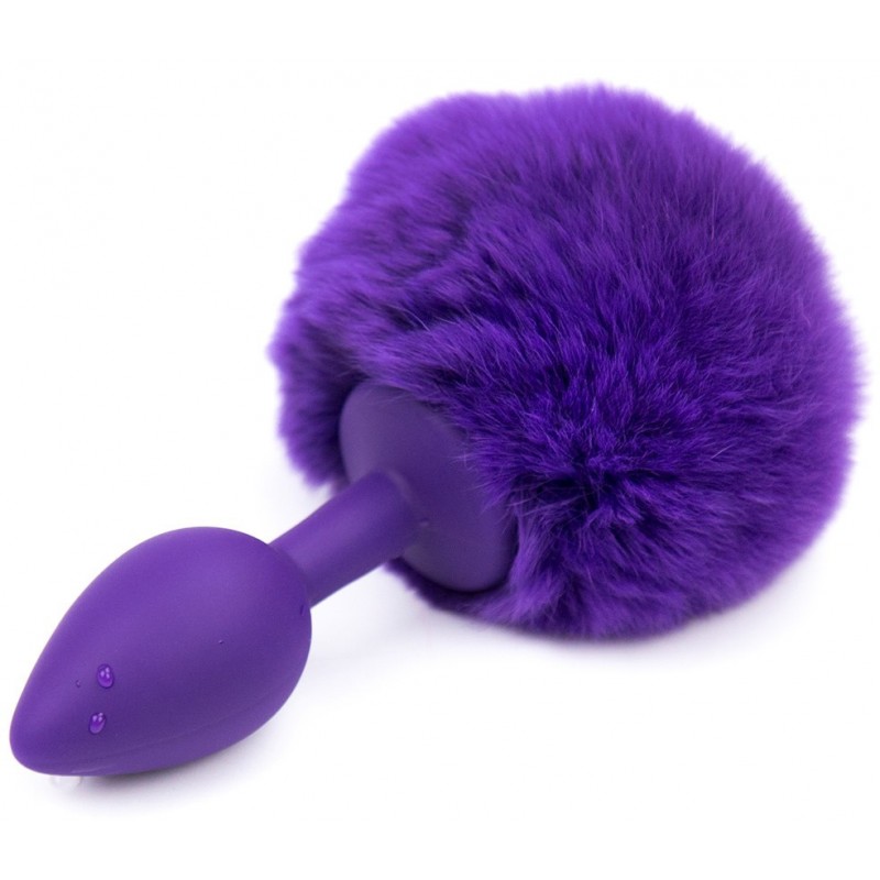 Plug en Silicone Violet avec Pompon