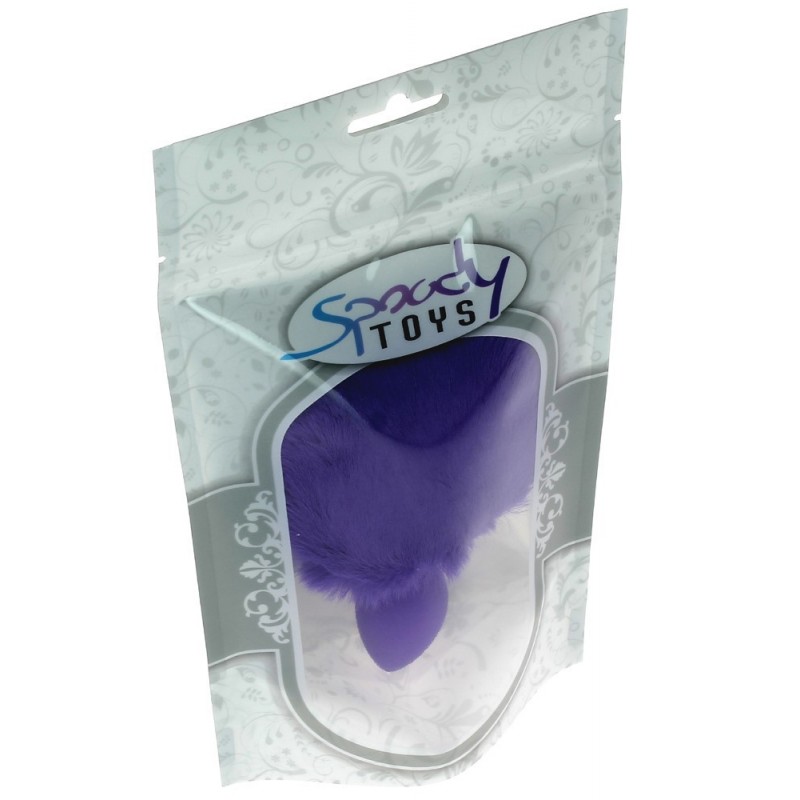 Plug en Silicone Violet avec Pompon