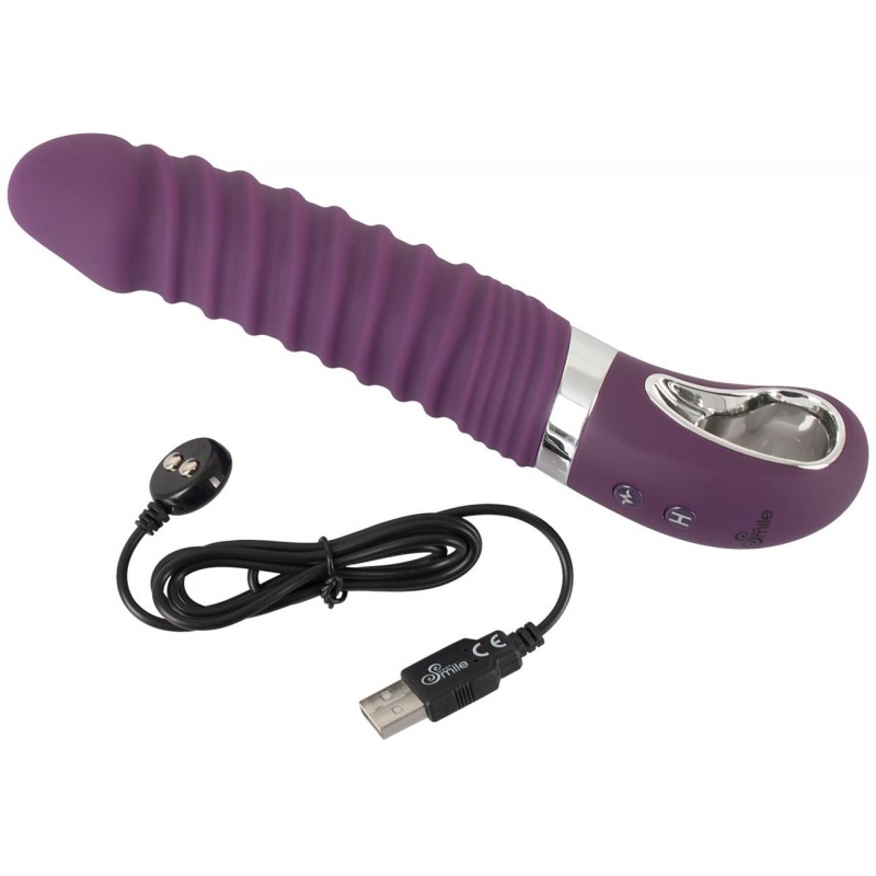 Vibromasseur USB Smile Chauffant Violet