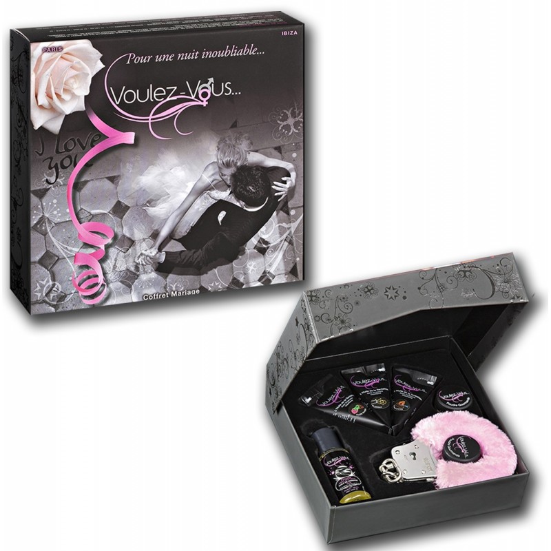 Coffret de massage Mariage avec menottes