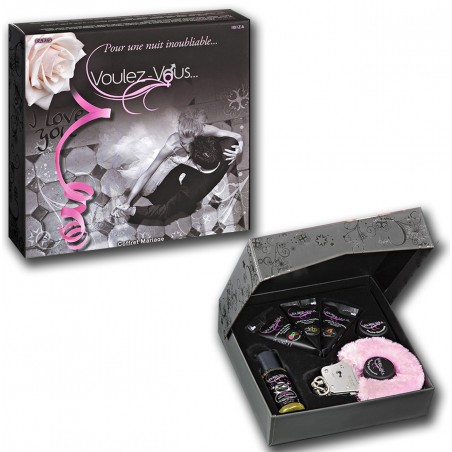 Coffret de massage Mariage avec menottes