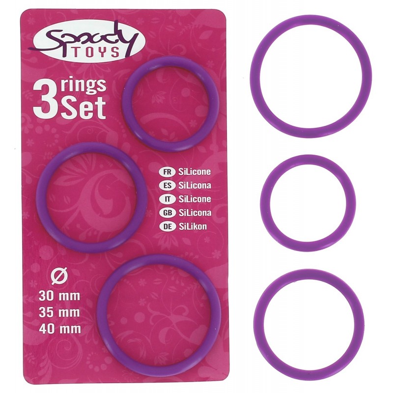 Pack 3 cockring en silicone Spoody Nine