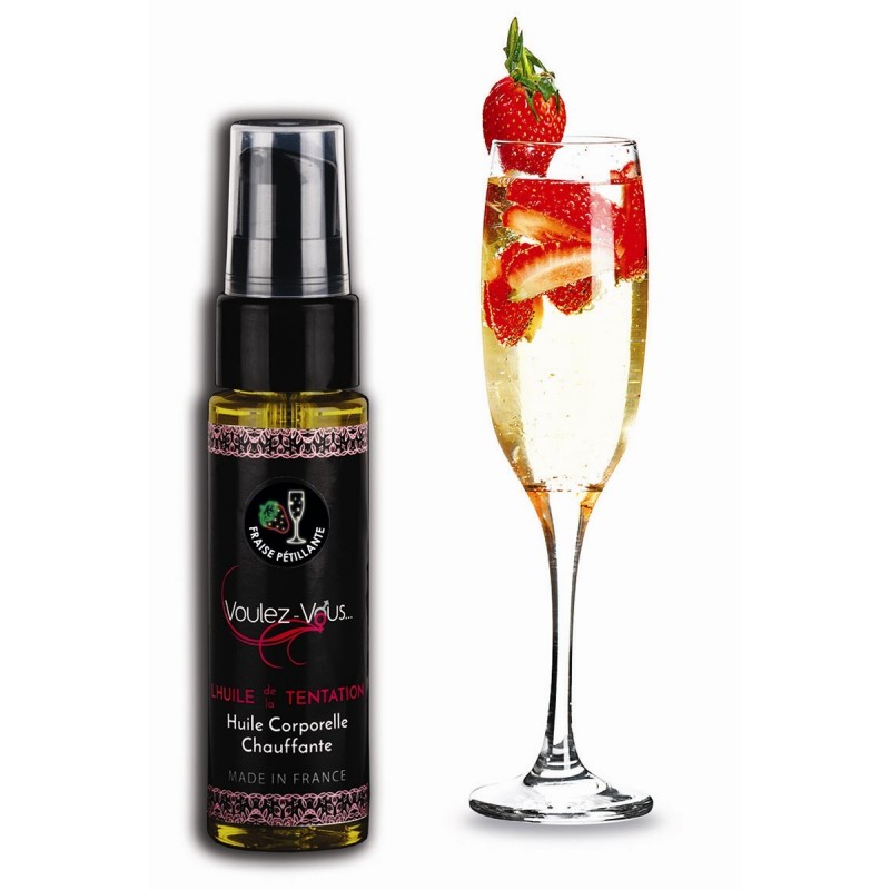 Huile de la Tentation Saveur Fraise / Vin pétillant 35 ml