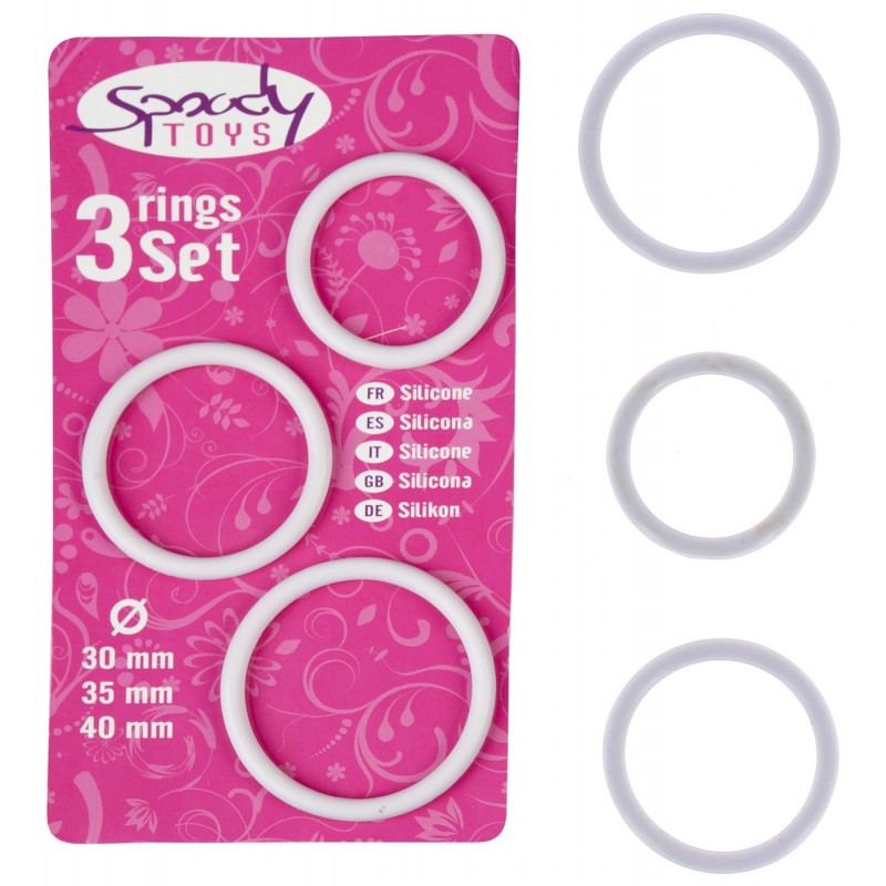 Pack 3 cockring en silicone Spoody Nine