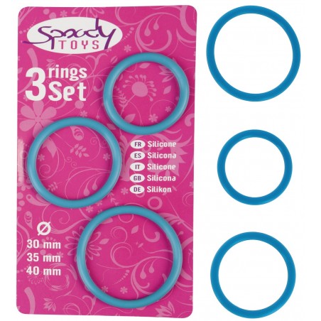 Pack 3 cockring en silicone Spoody Nine