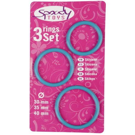 Pack 3 cockring en silicone Spoody Nine