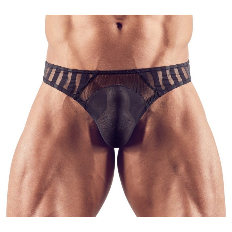 String Homme transparant a rayures S