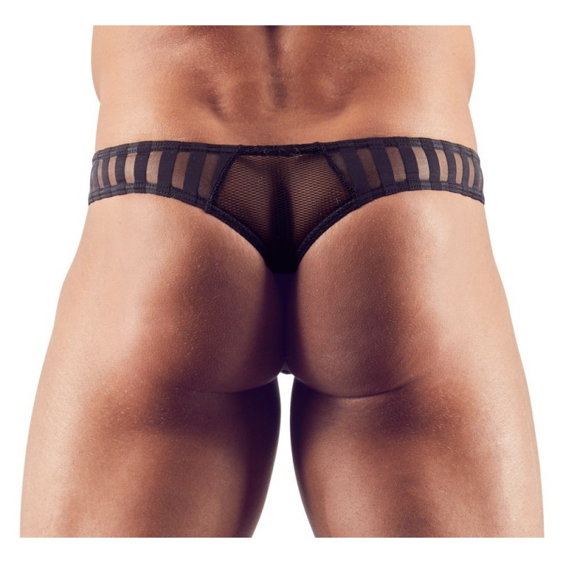 String Homme transparant a rayures M