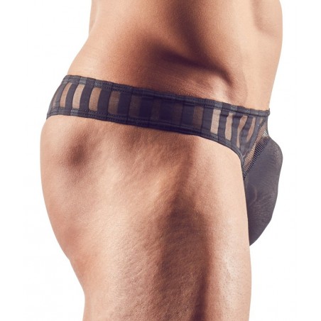 String Homme transparant a rayures XL