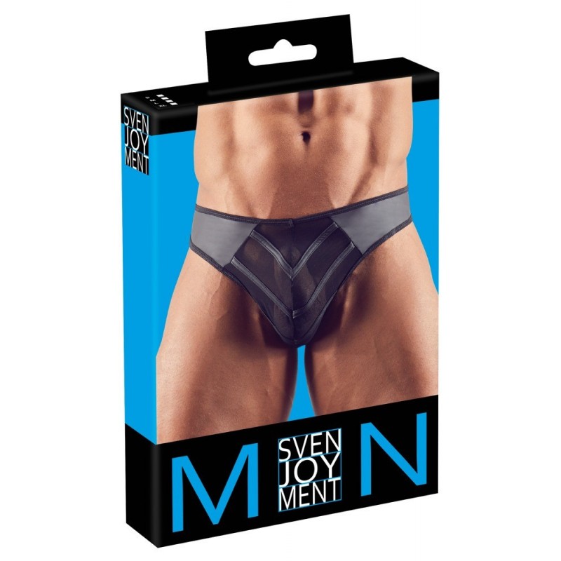 Tanga Homme Transparant a Rayures L