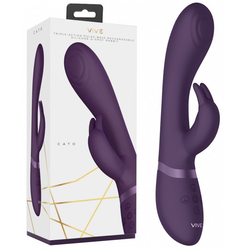 Vibromasseur USB Avec Pulsations Cato Violet