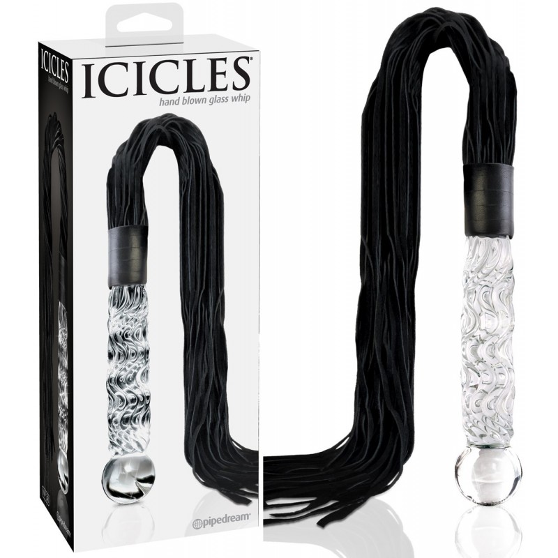 Gode fouet en verre Icicles No. 38 65 cm