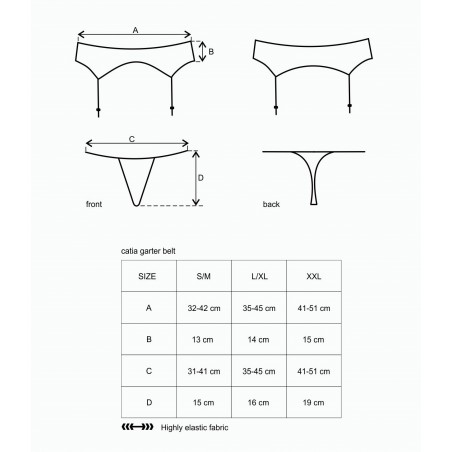 Porte Jarretelles et String Catia Garter Belt S-M