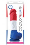 Gode Réaliste Colours Tricolore en Silicone 23 cm