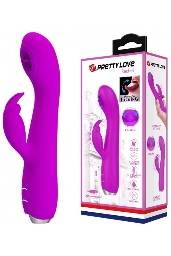 Vibromasseur Rabbit USB Rachel avec Langue vibrante