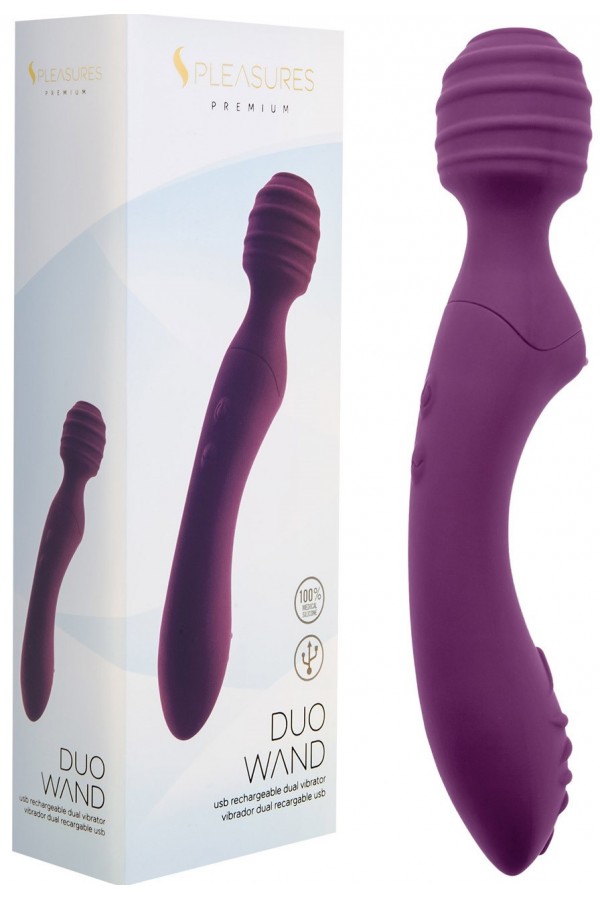 Vibromasseur Rechargeable Duo Wand Violet