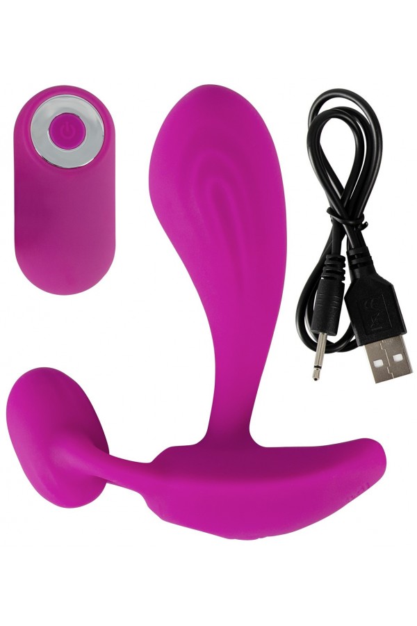 Vibromasseur USB Télécommandé Triple Stimulation Smile