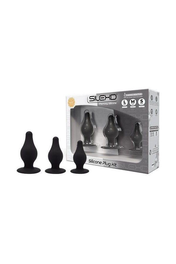 Set de 3 Plugs Anaux Silexd Double Densité