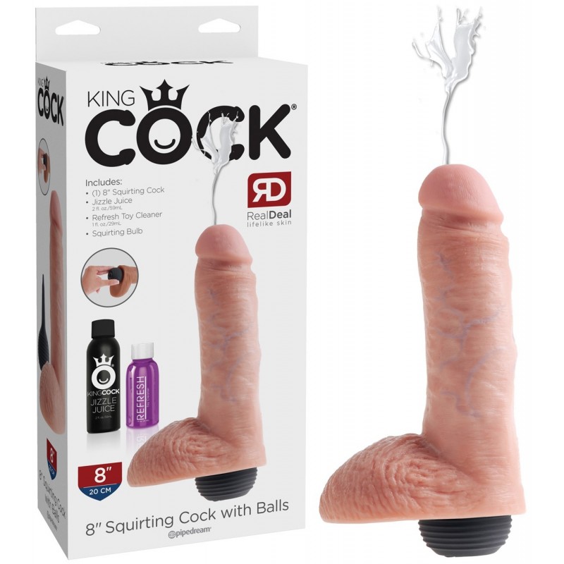 Gode réaliste qui ejacule King Cock 20 cm