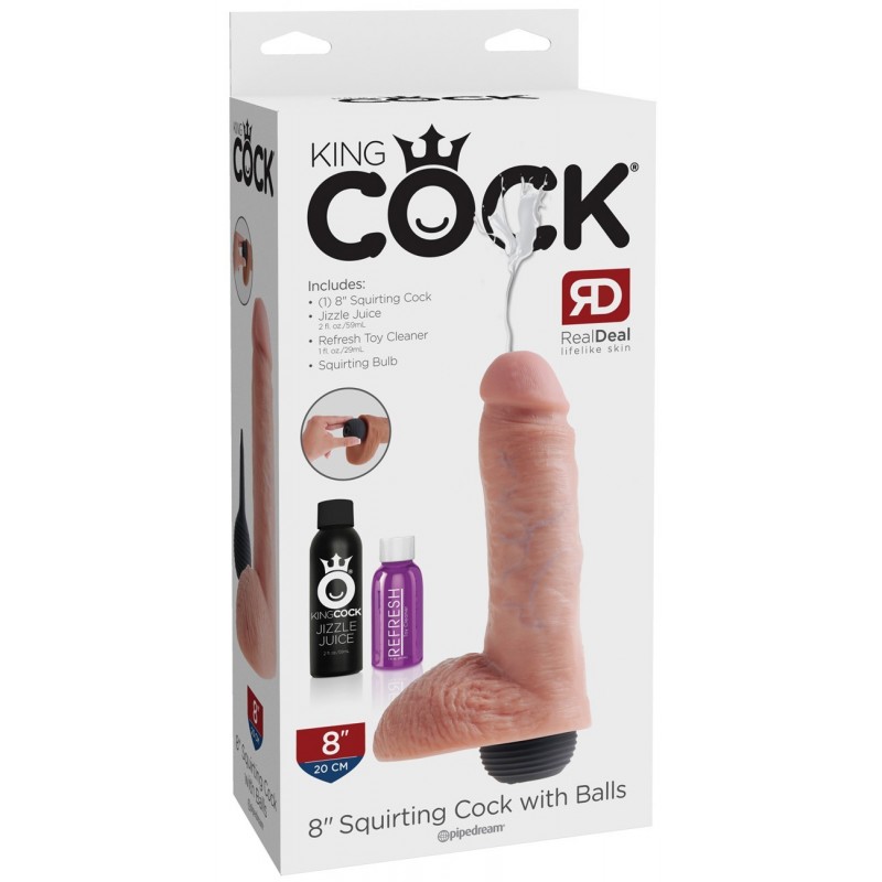 Gode réaliste qui ejacule King Cock 20 cm