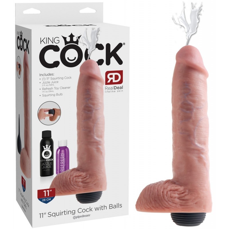 Gode réaliste qui ejacule King Cock 26,5 cm