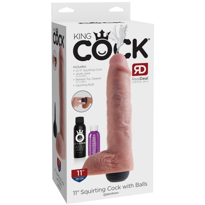 Gode réaliste qui ejacule King Cock 26,5 cm