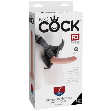 Gode ceinture anal réaliste King Cock 19 cm