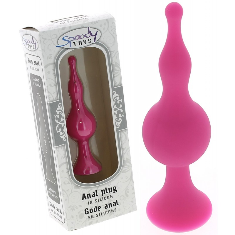 Gode anal a ventouse en silicone Medium 12 cm