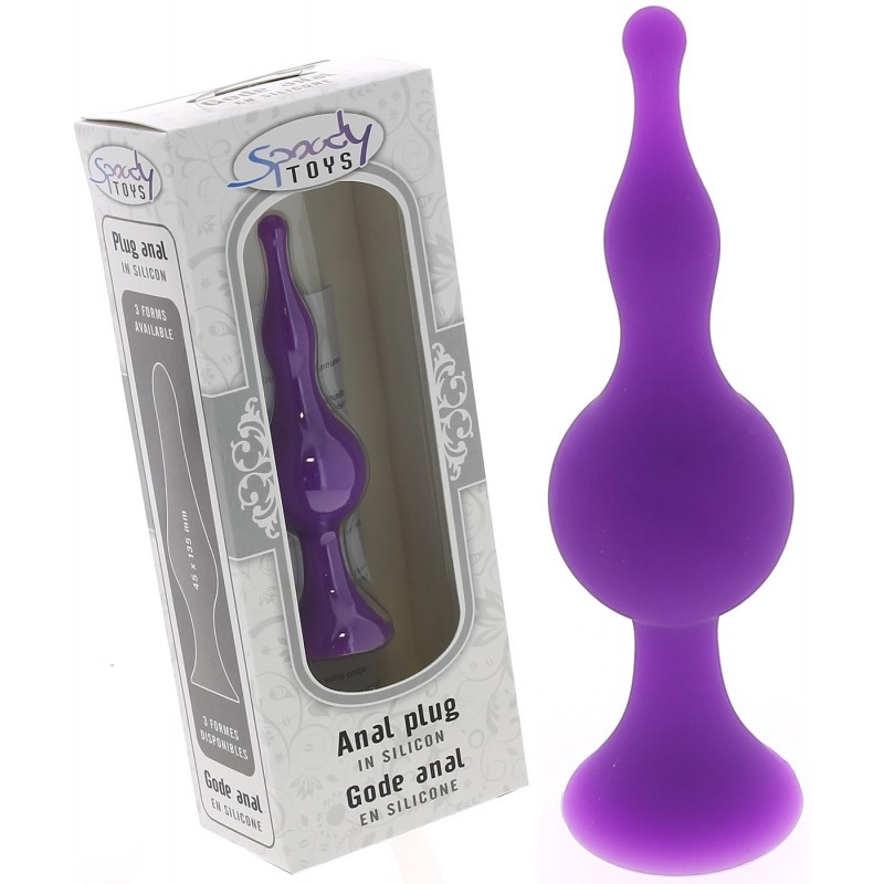 Gode anal a ventouse en silicone Medium 12 cm