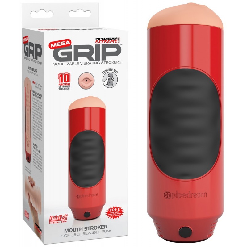 Masturbateur Vibrant Mega Grip Bouche