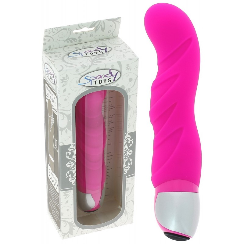 Vibromasseur strié en silicone 7 vitesses