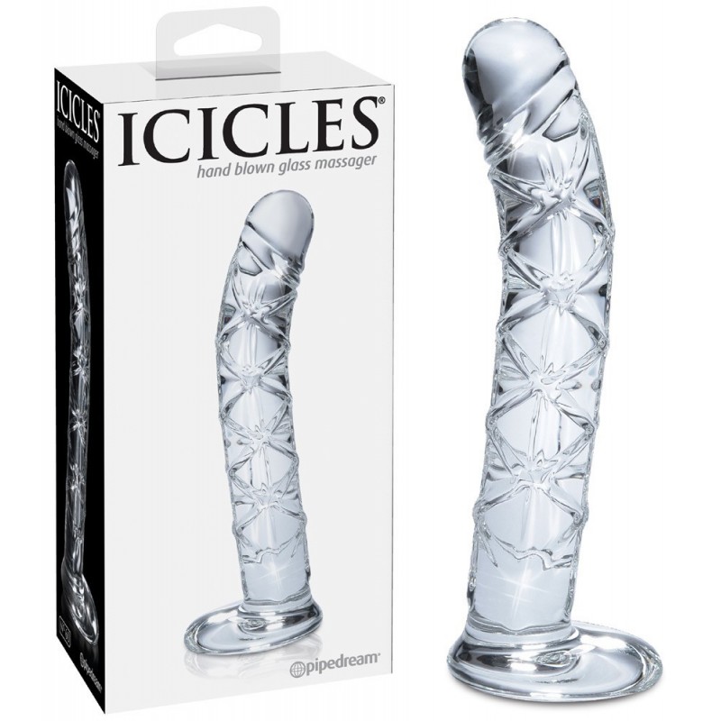 Gode Réaliste en verre Icicles No 60