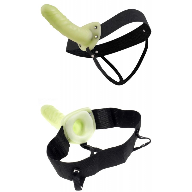 Gode ceinture creux Hollow Strap on Phosphorescent