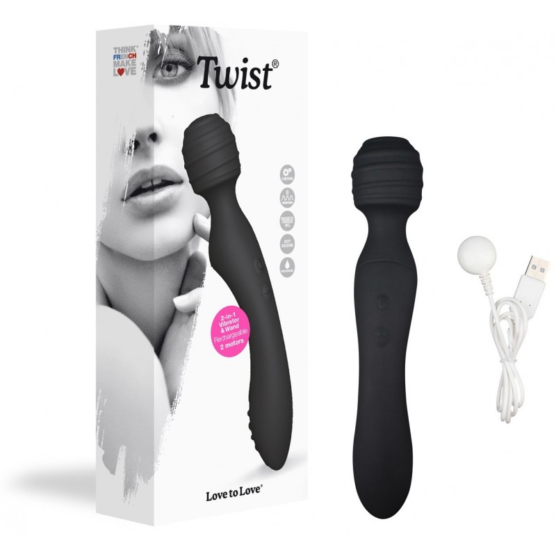 Vibromasseur Rechargeable 2 en 1 Twist